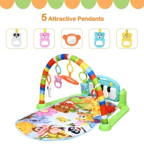 Baby and Toddler Learning Toys Activity Play Mat for Sit Lay Down Infant Tummy Time image {5}