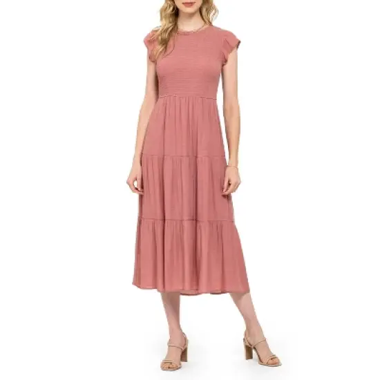 August Sky Women`s Smocked Tiered Dress image {5}