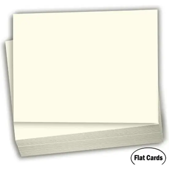 Hamilco Cream Cardstock Paper Blank Index Flash Note & Post Cards - Flat 4.5" x 6.25" A6 Card 80 lb Card Stock for Printer - 100 Pack image {1}