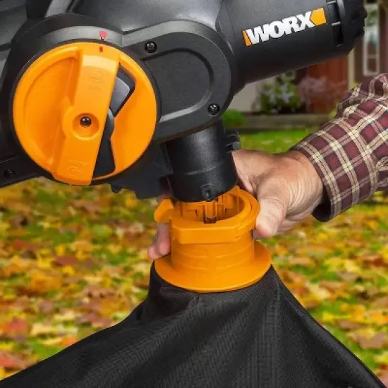 Worx WG524 12 Amp TRIVAC 3-in-1 Electric Leaf Blower/Mulcher/Vac with Leaf Collection System image {9}