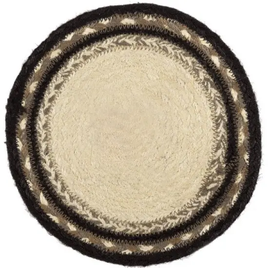 Sawyer Mill Charcoal Cow Jute Trivet 8 image {1}