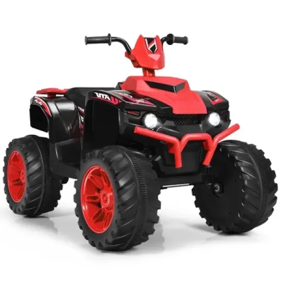 Costway 12V Kids 4-Wheeler ATV Quad Ride On Car w/ LED Lights Music  USB image {12}