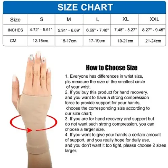 Unique Bargains Pair Wrist Support Compression Sleeves Elastic Thin Wrist Brace for Women and Men image {3}