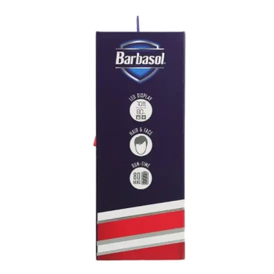 Barbasol LED Display Rechargeable Battery Trimmer with Turbo Boost and 3 Guide Combs Blade - 12ct image {4}