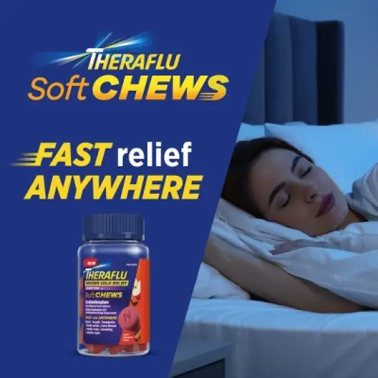 Theraflu Severe Cold Relief Nighttime Soft Chews - Apple Cinnamon - 20ct image {2}