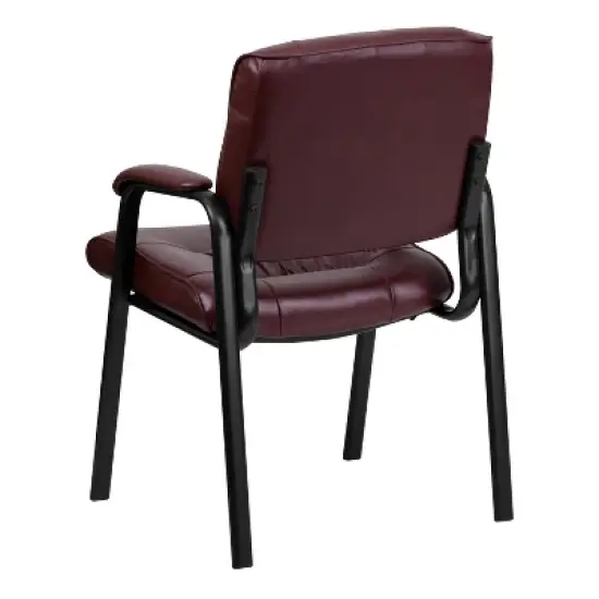 Emma and Oliver LeatherSoft Executive Reception Chair with Powder Coated Frame image {6}