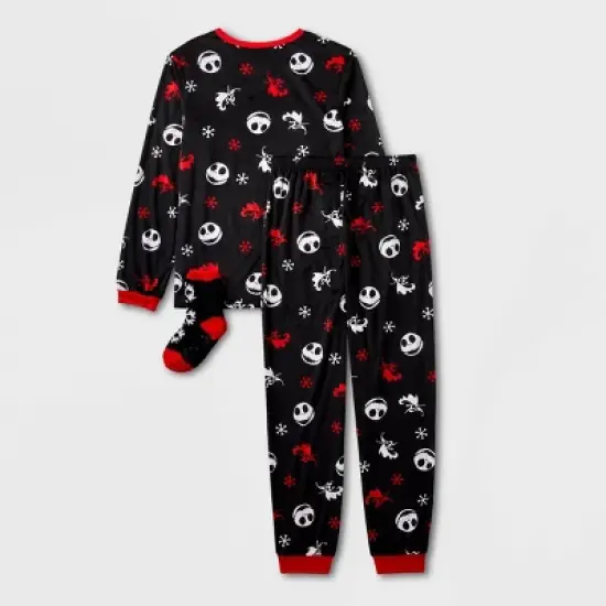 Boys' The Nightmare Before Christmas 2pc Pajama Set with Socks - Black image {1}