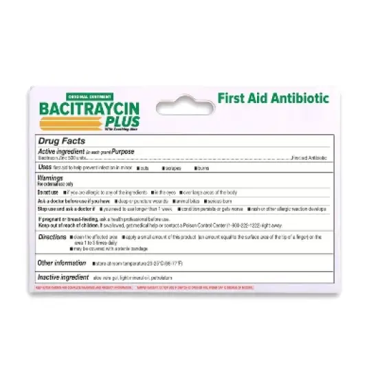 Bacitraycin Plus First Aid Antibiotic Ointment 1 Oz image {1}