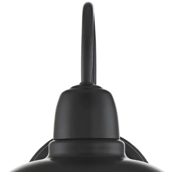 John Timberland Urban Barn Rustic Industrial Farmhouse Outdoor Wall Light Fixture Black Gooseneck Arm 11 1/4" for Post Exterior Barn Deck House Porch image {3}