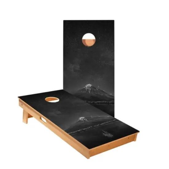 Skips Garage Starry Sky Mountain Cornhole Boards - ACA Star Series image {1}