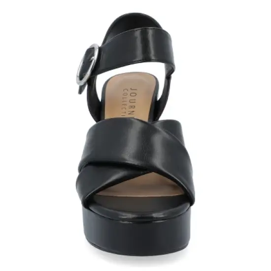 Journee Collection Womens Akeely Tru Comfort Foam Mid Heel Platform Sandals image {5}