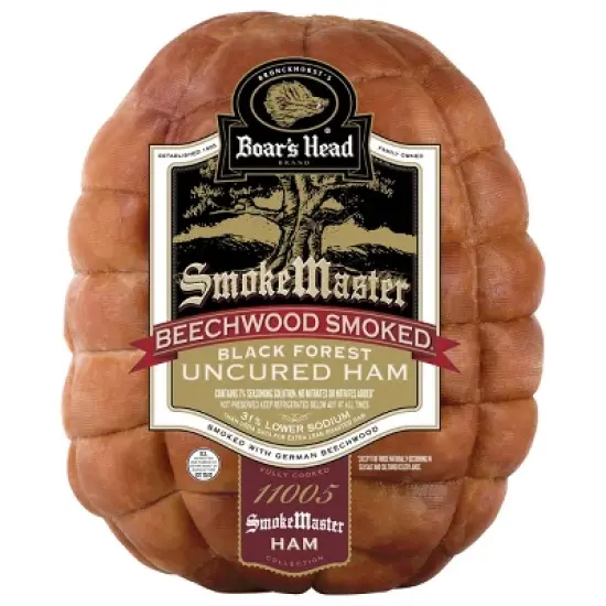 Boar's Head SmokeMaster Beechwood Smoked Black Forest Ham - Deli Fresh Sliced - price per lb image {1}