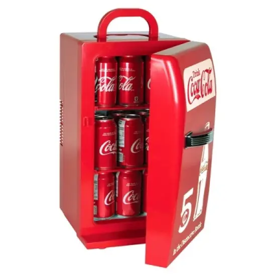 Coca-Cola 18 Can Retro Mini Fridge 12V DC 110V AC Cooler 5.4L image {4}