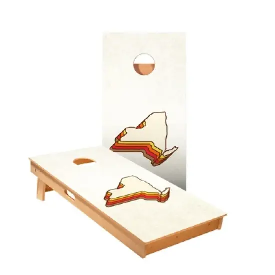 Skips Garage Retro New York Cornhole Boards - ACA Star Series image {1}