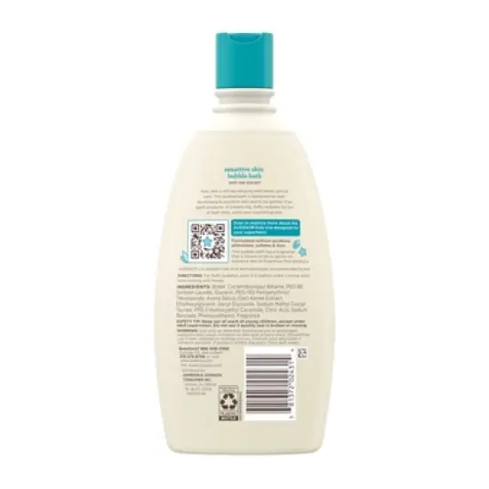 Aveeno Kids' Bubble Bath Wash with Oat Extract for Sensitive Skin - 19.2 fl oz image {2}