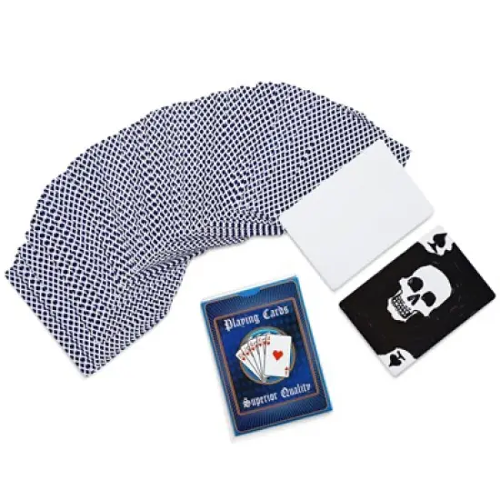 Blue Panda 224 Blank Custom Cards for DIY Game Cards, Gift Cards, Checkered Diamond Backing, 4 Decks, 3 x 4 In image {7}