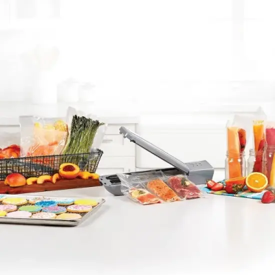 PowerXL Duo Nutrisealer Vacuum Sealer: Gray Food Sealer Machine, Metal & Plastic, Spot Clean, 90-Day Warranty image {3}