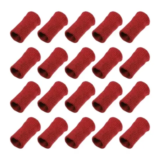 Unique Bargains Breathable Finger Sleeves Thumb Braces Support Elastic Compression Protectors for Arthritis Trigger Finger 20pcs image {9}