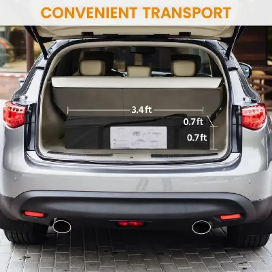 Yaheetech 10x10ft Waterproof Pop-Up Canopy with Carrying Bag, White/Blue image {6}