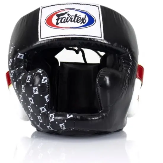 Fairtex HG10 Headgear Head Guard Super Sparring - Black & White image {7}