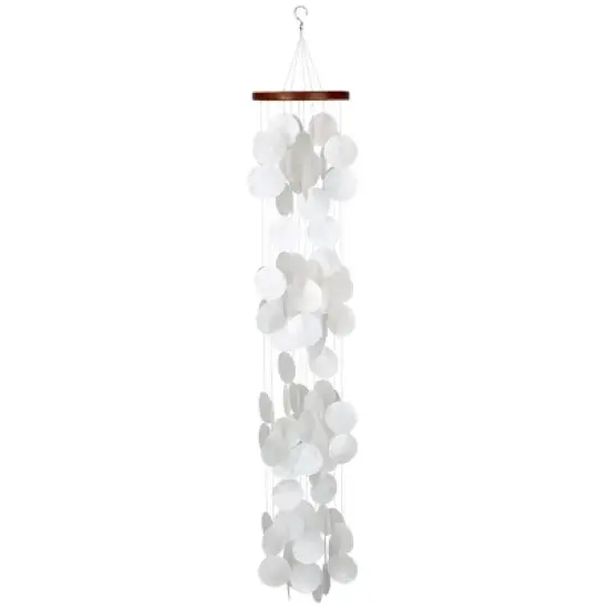 Woodstock Wind Chimes Asli Arts&reg; Collection, Capiz Waterfall, 40'' Wind Chime image {7}