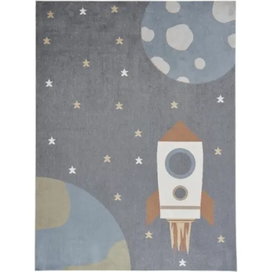 Nourison  Kids Washable Space Rocketship Indoor Rug image {13}