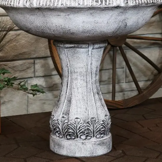 Sunnydaze 50"H Electric Fiberglass Reinforced Concrete 3-Tier Mediterranean-Inspired Outdoor Water Fountain image {7}