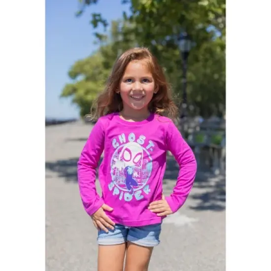 Marvel Spidey and His Amazing Friends Spider-Gwen Ghost Spider Miles Morales Girls 2 Pack T-Shirts Toddler to Little Kid image {2}