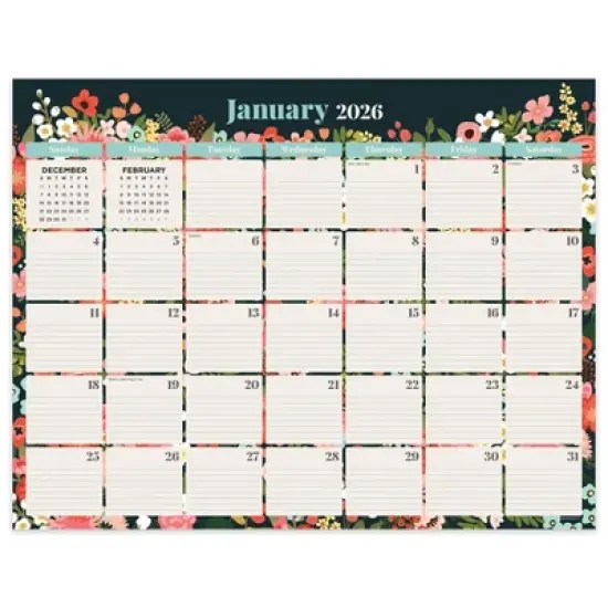 TF Publishing 22.5"x17.5" 2026 Bountiful Blooms Large Desk Pad Monthly Blotter Calendar image {5}