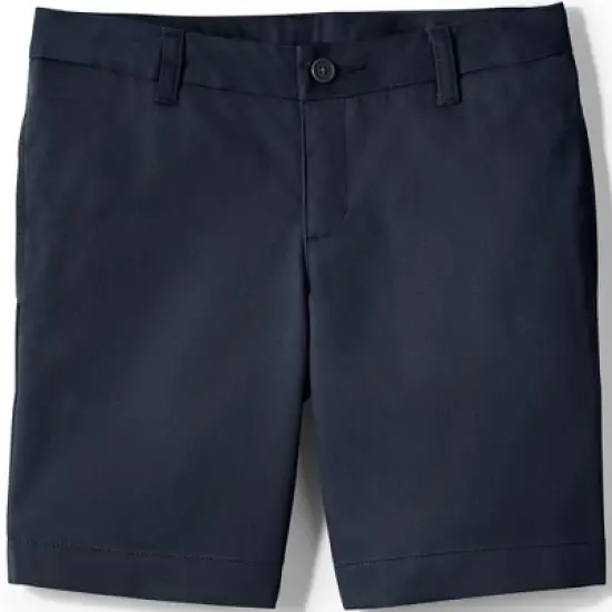 Lands' End Girls Plain Front Blend Chino Shorts image {4}