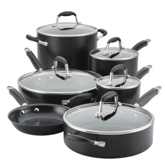 Anolon Advanced Home 11pc Hard Anodized Nonstick Cookware Set Onyx image {16}