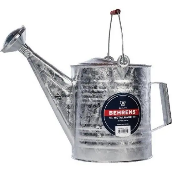 Behrens 8 Qt. Galvanized Steel Watering Can image {1}