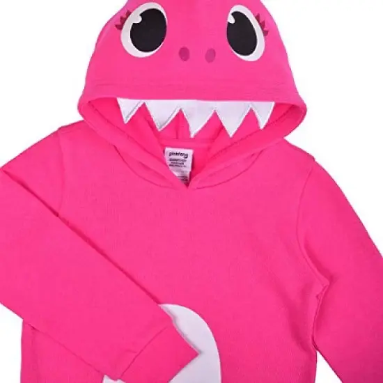 Nickelodeon Girl's Baby Shark Roleplay Fashion Hoodie Sweatshirt with 3D Fin and Teeth For Toddlers image {2}