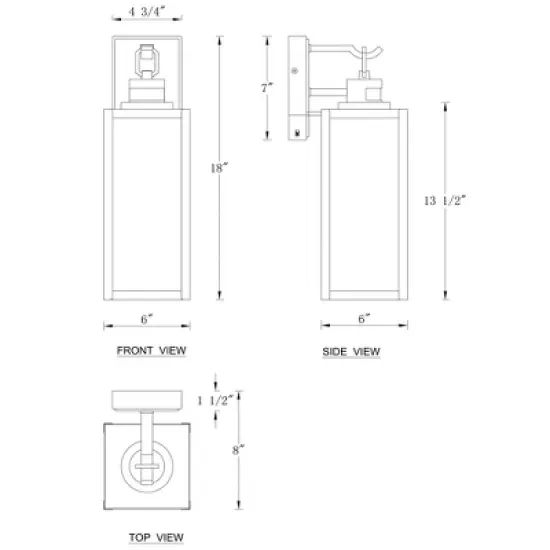 C Cattleya Matte Black Dusk to Dawn Outdoor Wall Light with Adjustable Sensitivity and Timer image {6}