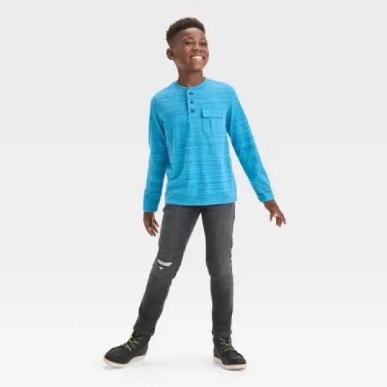 Boys' Long Sleeve Pocket Henley Shirt - Cat & Jack&trade; image {2}