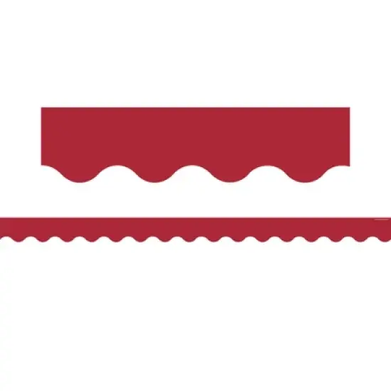 Teacher Created Resources&reg; Cranberry Red Scalloped Border Trim, 35 Feet Per Pack, 6 Packs image {1}