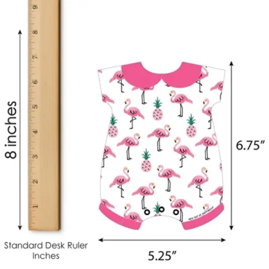 Big Dot of Happiness Pink Flamingo - Party Like a Pineapple - Picture Bingo Cards & Markers - Tropical Summer Baby Shower Shaped Bingo Game -Set of 18 image {3}