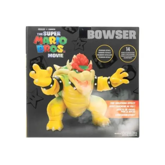 Nintendo The Super Mario Bros. Movie Bowser Figure with Fire Breathing Effect image {10}