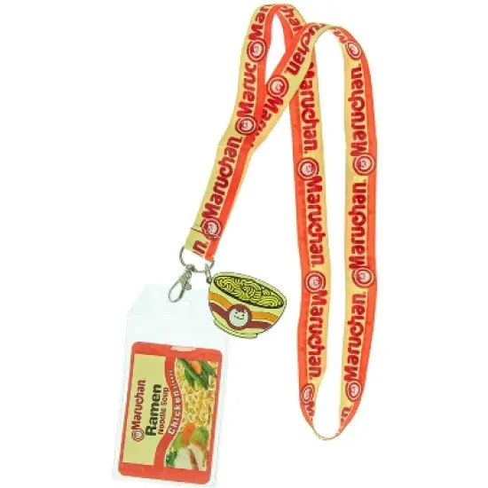 Maruchan Ramen Noodles Lanyard ID Badge Holder With Rubber Charm Pendant image {3}
