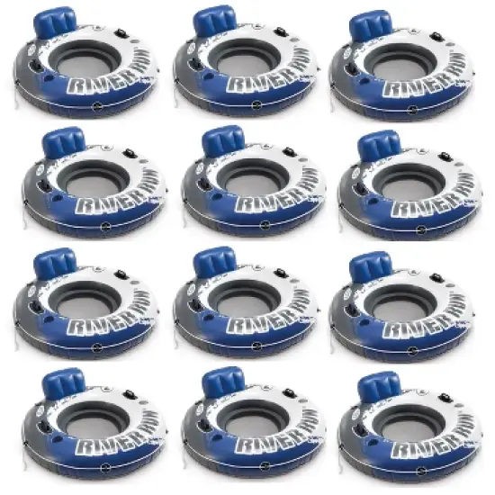 INTEX River Run I Inflatable Floating Raft Tubes 12-pack image {1}
