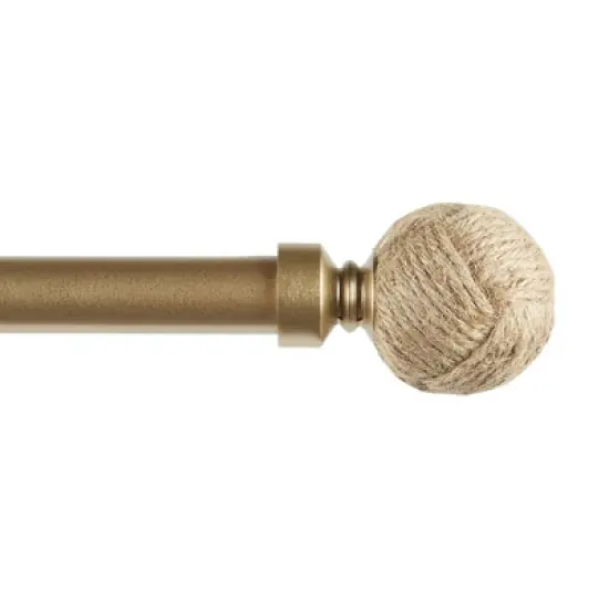 Exclusive Home Rope Knot 1" Curtain Rod and Coordinating Finial Set image {2}