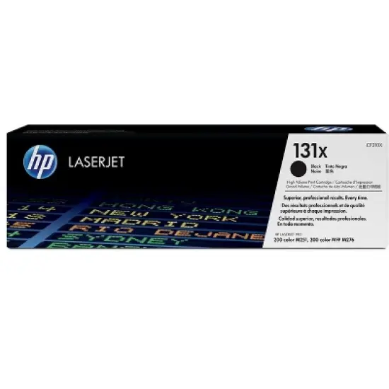 HP 131X High Yield Black Original LaserJet Toner Cartridge, ~2400 pages, CF210X image {8}