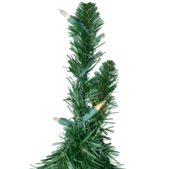 Northlight Pre-Lit Pencil Alpine Artificial Christmas Tree - 5' - Clear Lights image {6}