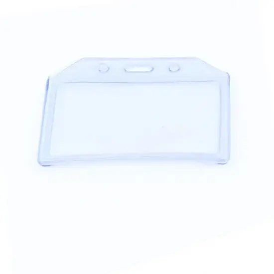 Unique Bargains Clear Plastic Waterproof Horizontal ID Card Business Name Badge Holder image {3}