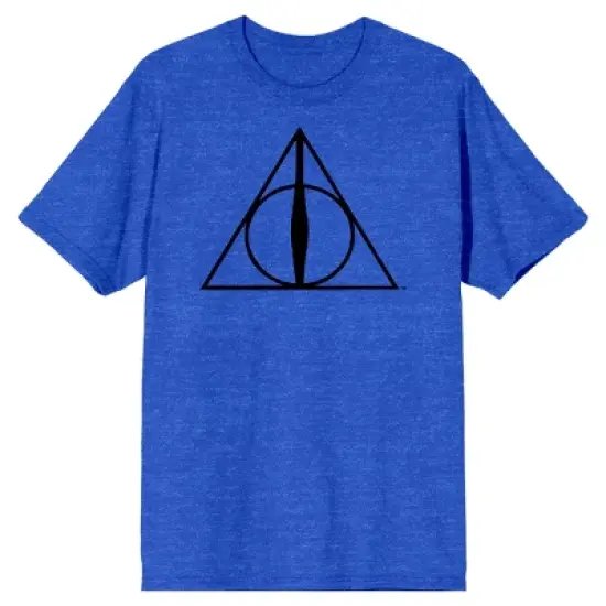 Harry Potter Deathly Hallows Men's Royal Blue Heather T-shirt image {3}