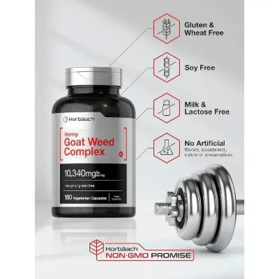 Horbaach Goat Weed Complex 10340mg | 180 Capsules image {3}