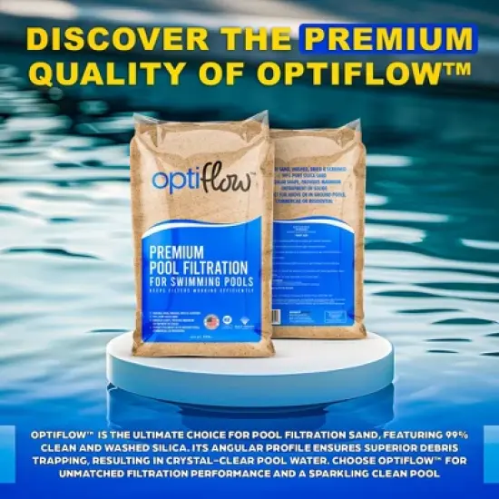 OptiFlow Premium Pool Filtration Angular Sand with Pure Silica Formula image {2}