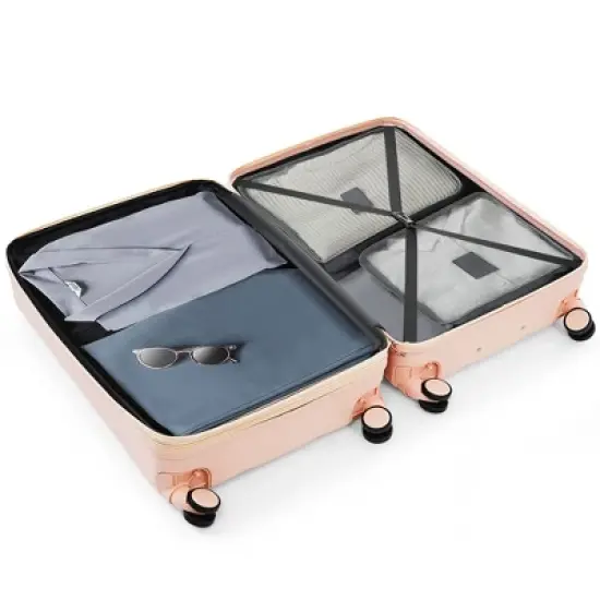 Gulches  xaria 3-Piece Airline-Certified Luggage Set: ABS Hard Shell Carry-On with Cup Holder, Spinner Wheels & Side Hooks image {5}