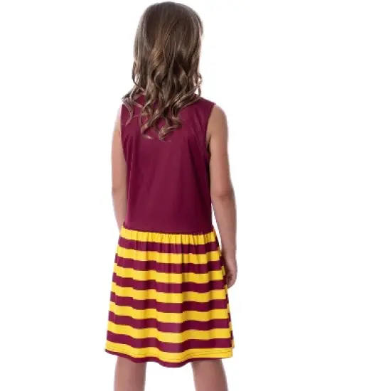 Harry Potter Girls All Houses Crest Logo Tank Stripe Accent Pajama Nightgown image {3}