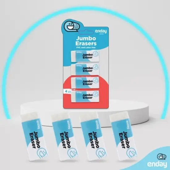 Enday Jumbo Eraser, 4 Pack image {3}